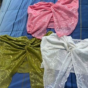3 butterfly shaped tube tops